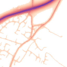 Daytime road noise heatmap for CB24 6DD