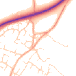 Daytime road noise heatmap for CB24 6DE