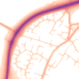 Daytime road noise heatmap for CB24 6DG