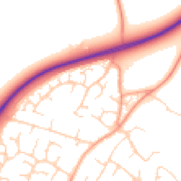 Daytime road noise heatmap for CB24 6DL