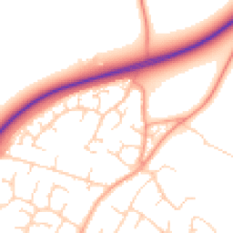 Daytime road noise heatmap for CB24 6DP