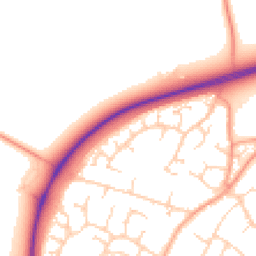 Daytime road noise heatmap for CB24 6DZ