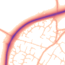 Daytime road noise heatmap for CB24 6EA