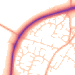 Daytime road noise heatmap for CB24 6EE