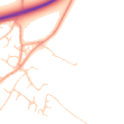 Daytime road noise heatmap for CB24 6UD