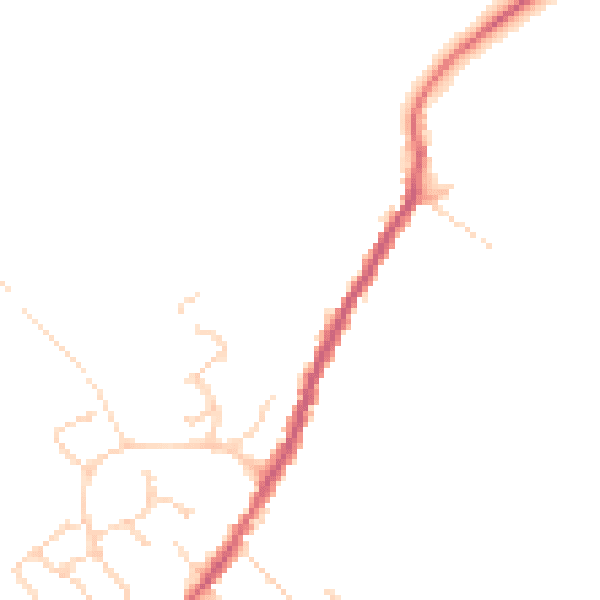 Daytime road noise heatmap for CB24 8SJ