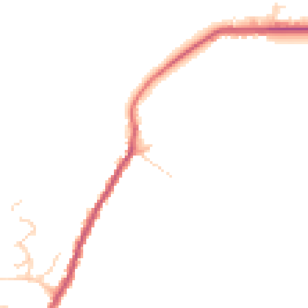 Daytime road noise heatmap for CB24 8SL