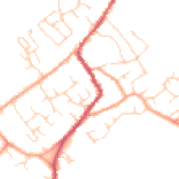 Daytime road noise heatmap for CB24 8YY