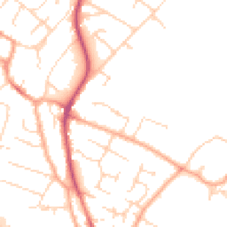 Daytime road noise heatmap for CB24 9AL