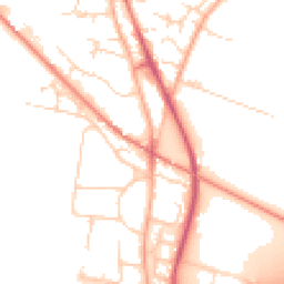 Daytime road noise heatmap for CB24 9AS
