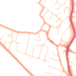 Daytime road noise heatmap for CB24 9JH