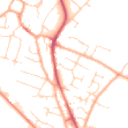 Daytime road noise heatmap for CB24 9LA