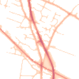 Daytime road noise heatmap for CB24 9LW