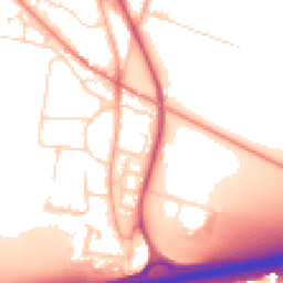 Daytime road noise heatmap for CB24 9NW