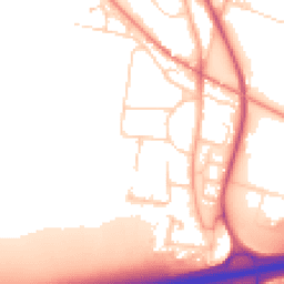 Daytime road noise heatmap for CB24 9PE