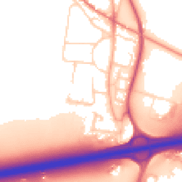 Daytime road noise heatmap for CB24 9PF