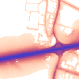 Daytime road noise heatmap for CB24 9PG