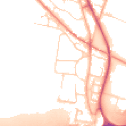 Daytime road noise heatmap for CB24 9PL