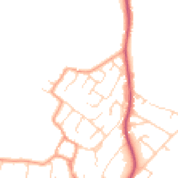 Daytime road noise heatmap for CB24 9XT