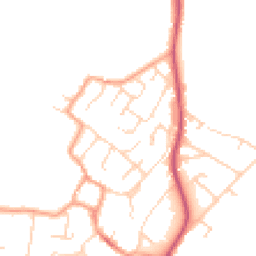 Daytime road noise heatmap for CB24 9XU