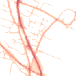 Daytime road noise heatmap for CB24 9YQ