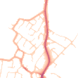 Daytime road noise heatmap for CB24 9YT