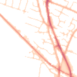Daytime road noise heatmap for CB24 9YY