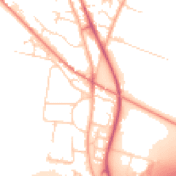 Daytime road noise heatmap for CB24 9ZT