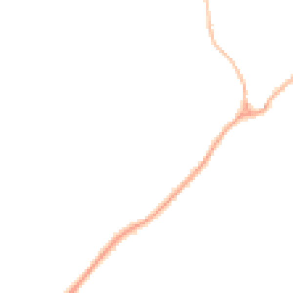Night-time road noise heatmap for CB25 0AH