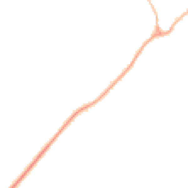 Night-time road noise heatmap for CB25 0AN