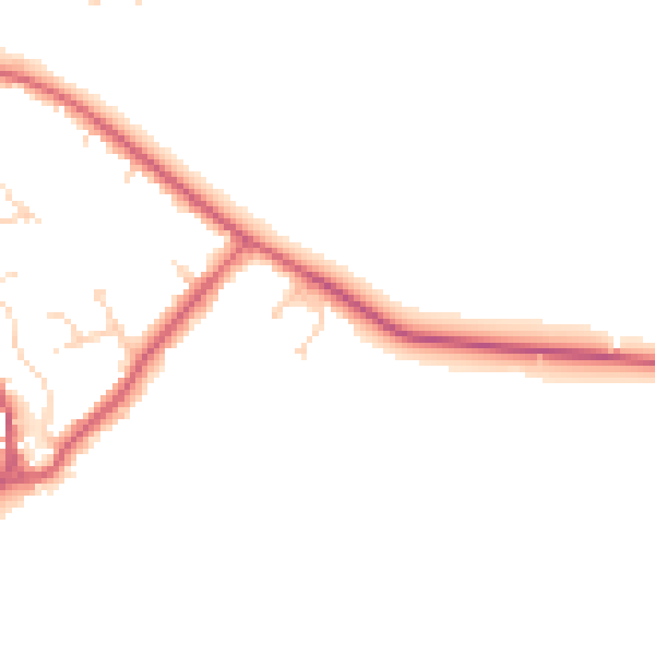 Daytime road noise heatmap for CB25 0AX