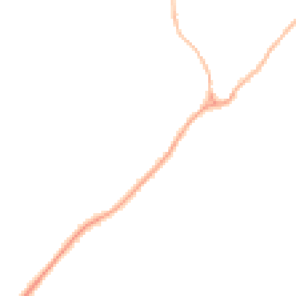 Night-time road noise heatmap for CB25 0BZ