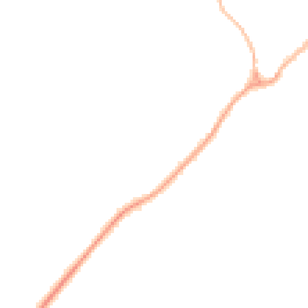 Night-time road noise heatmap for CB25 0FL