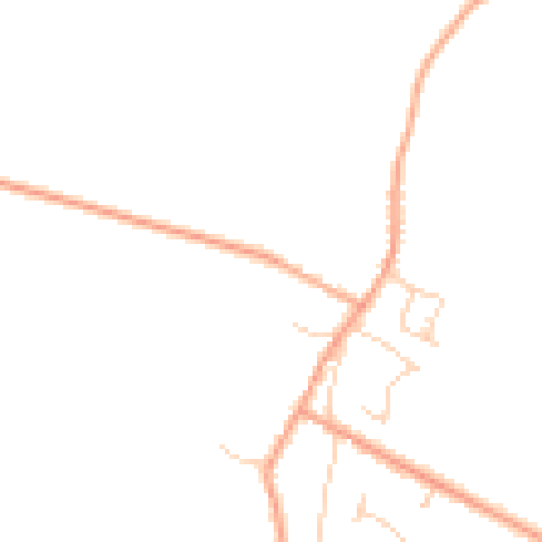 Daytime road noise heatmap for CB25 0FR