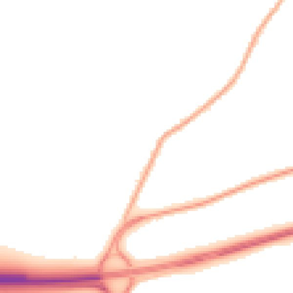 Night-time road noise heatmap for CB25 9AE