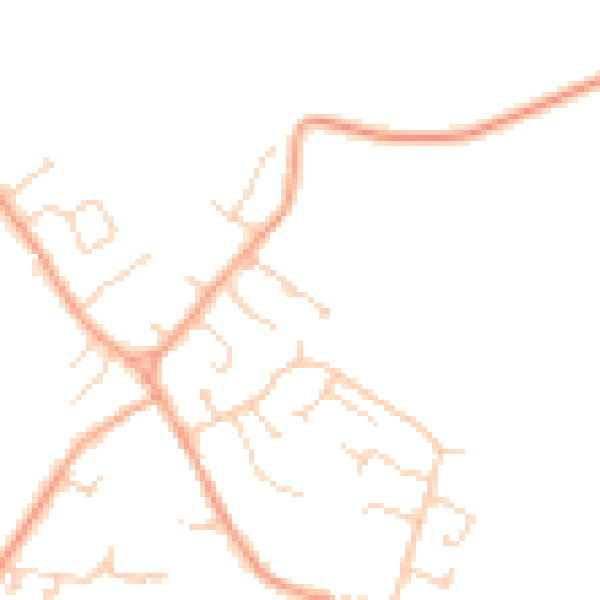 Daytime road noise heatmap for CB25 9AX