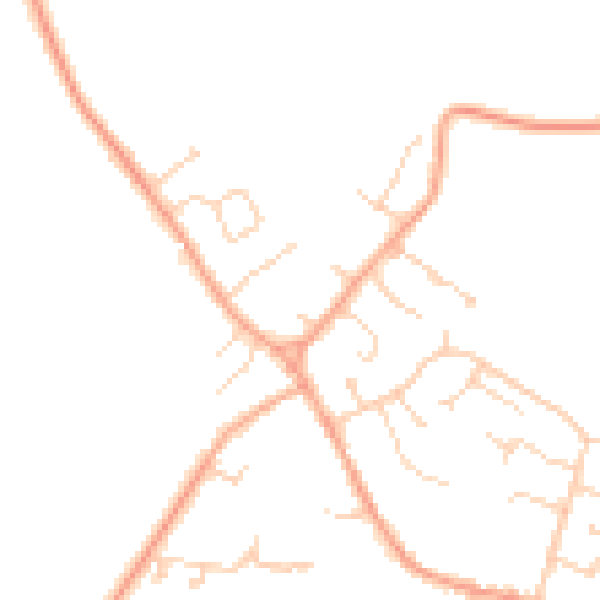 Daytime road noise heatmap for CB25 9DG