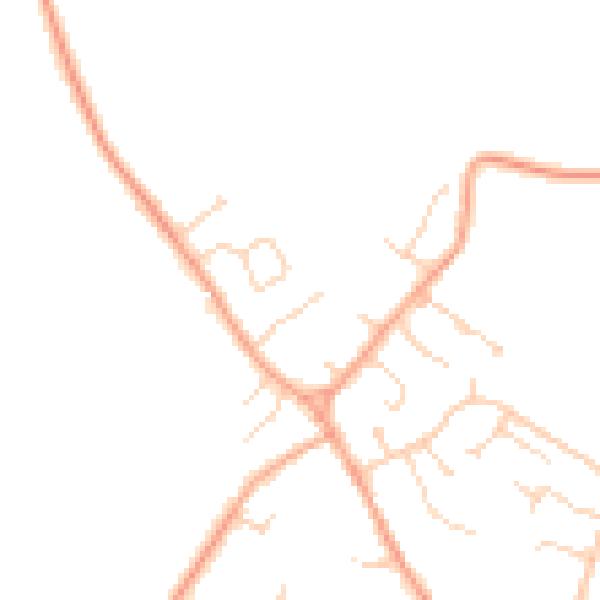 Daytime road noise heatmap for CB25 9DR
