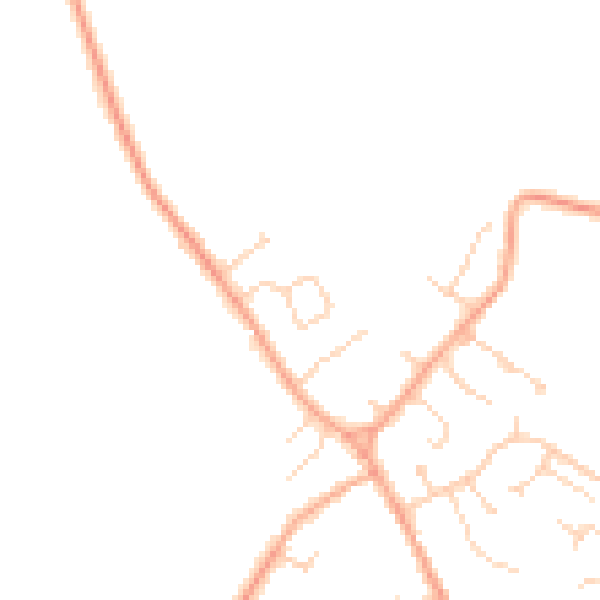 Daytime road noise heatmap for CB25 9DS