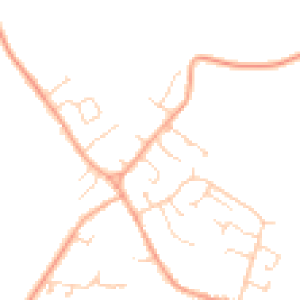Daytime road noise heatmap for CB25 9DU