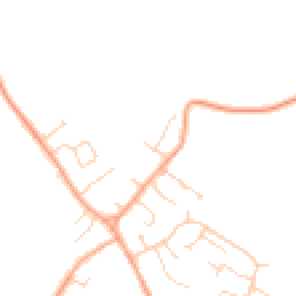 Daytime road noise heatmap for CB25 9DX