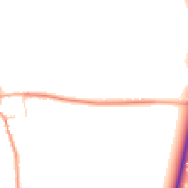 Daytime road noise heatmap for CB25 9FA