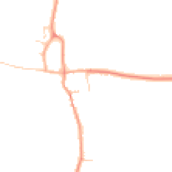 Daytime road noise heatmap for CB25 9FB