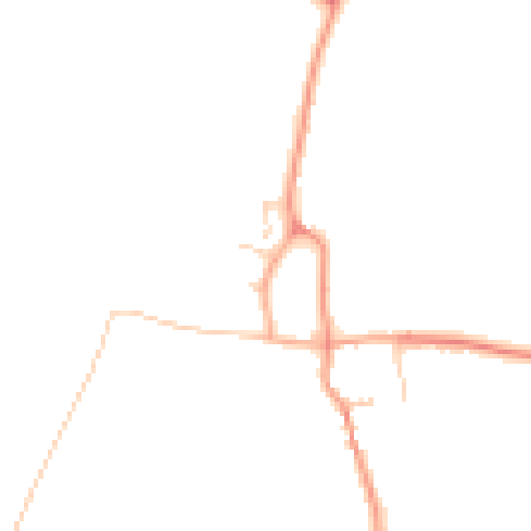 Daytime road noise heatmap for CB25 9FF
