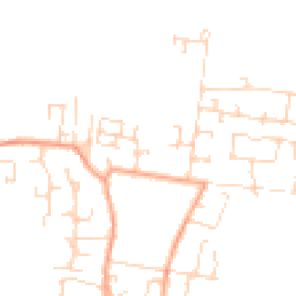 Daytime road noise heatmap for CB25 9FJ