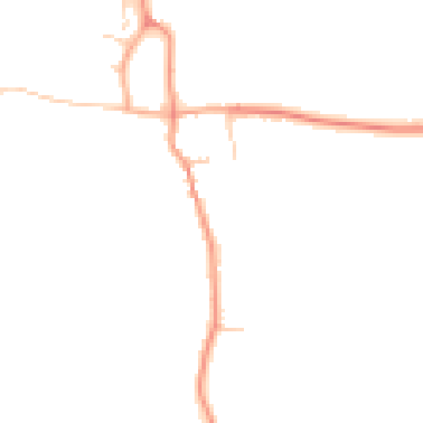 Daytime road noise heatmap for CB25 9FR