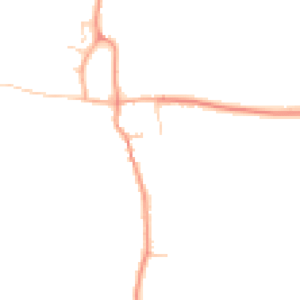 Daytime road noise heatmap for CB25 9FS