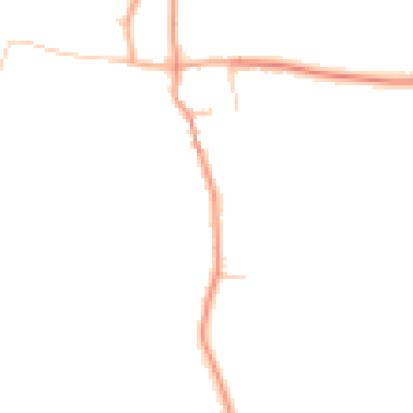 Daytime road noise heatmap for CB25 9FT