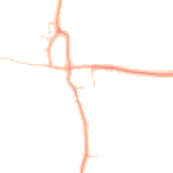 Daytime road noise heatmap for CB25 9FY