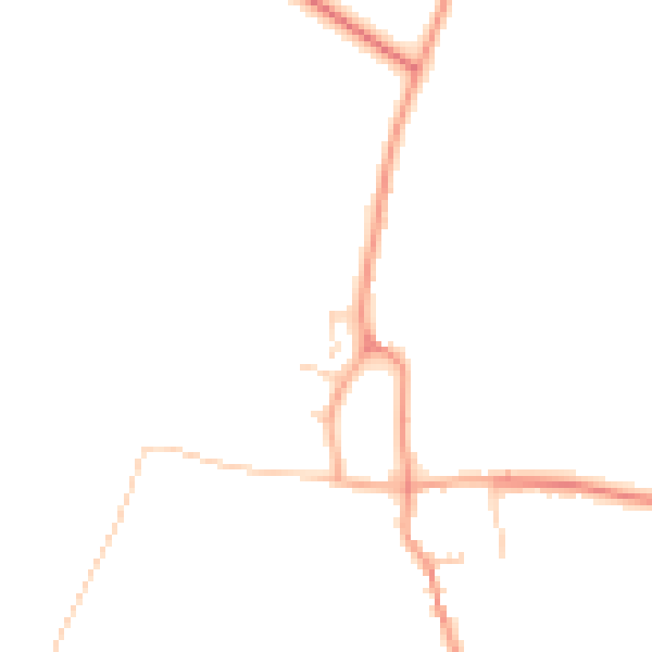Daytime road noise heatmap for CB25 9FZ